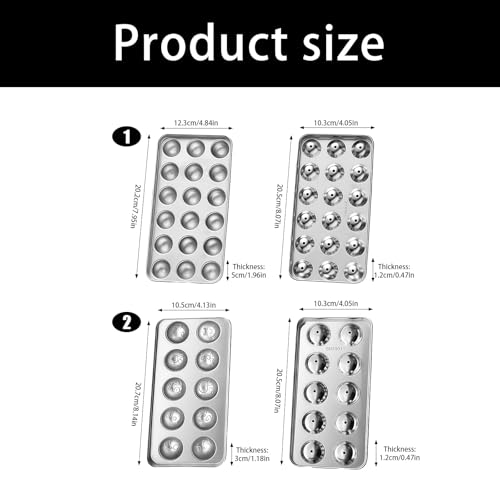 Molde acero inoxidable para bolas de hielo miniatura 7