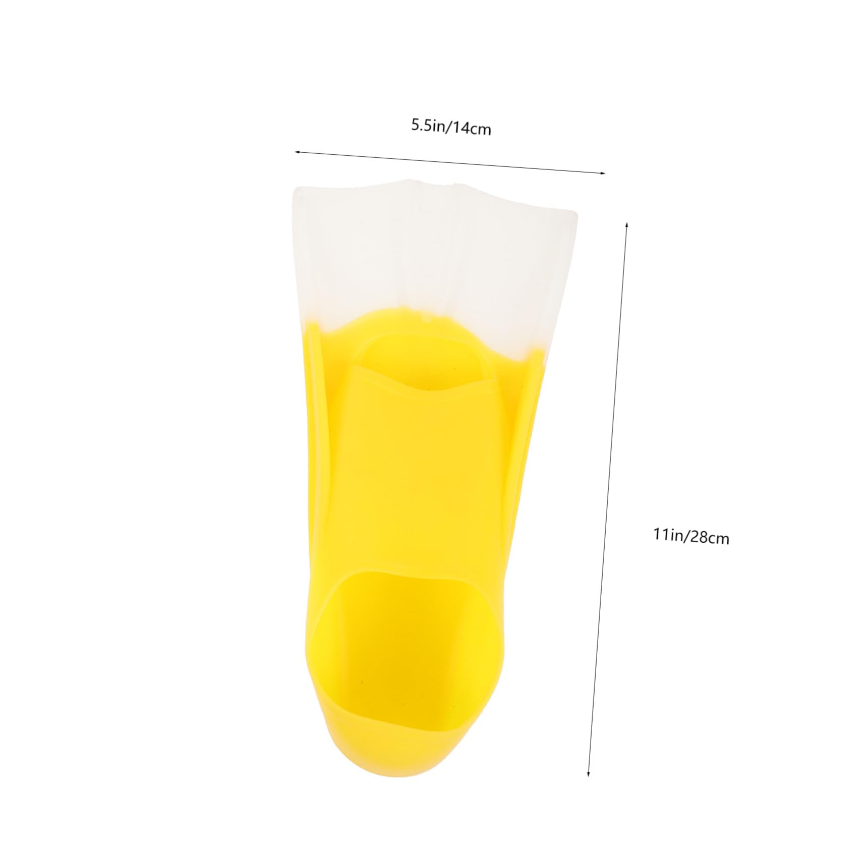 Pinne da Immersione Corte in Silicone 2 Pezzi Giallo Bianco | Adulti, Uso Mare e Piscina, Leggere e Flessibili, Formato Pratico da Portare