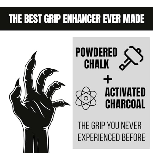 Image of Muscleape Iron Grip Charcoal Liquid Chalk with Grip Enhancers | Fast Dry Liquid Chalk for Weightlifting, Pull Ups, Calisthenics, Pole Fitness, Climbing & Gym Training | Less Dust Strong Grip.