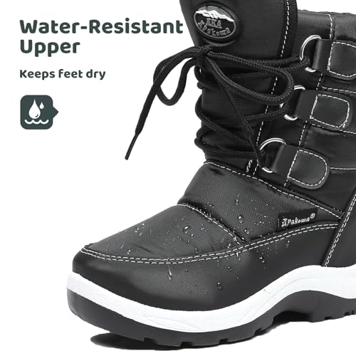 Apakowa Kids Girls Insulated Fur Winter Warm Snow Boots (Toddler/Little Kid) - Image 5