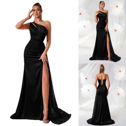 Robe de soirée en queue de poisson longue à paillettes de bal