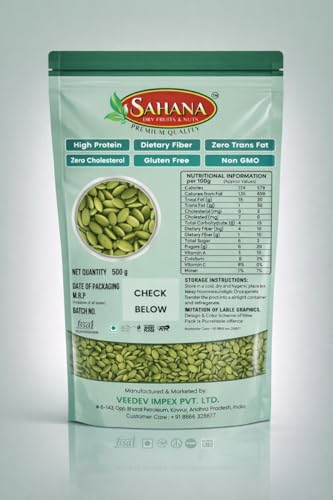 Image of Sahana Organic Pumpkin Seeds, Roasted and Salted, Gluten Free, High Protein, Rich in Fibre(1kg)