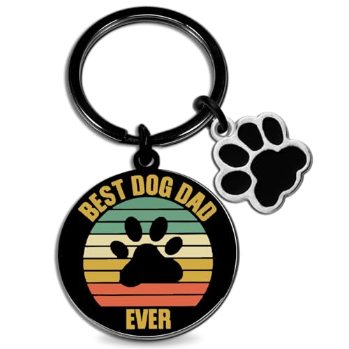 Image of Dog Dad Gifts For Men Dog Mom Gifts For Women Dog owners Keychain