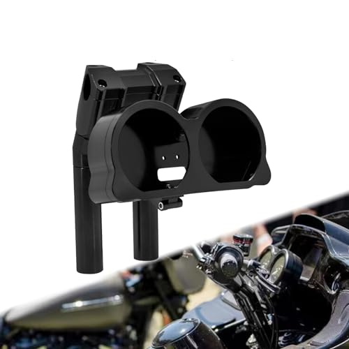 Rehausseurs de guidon de moto rigides 25,4 cm et kit d'extension de câbles noir