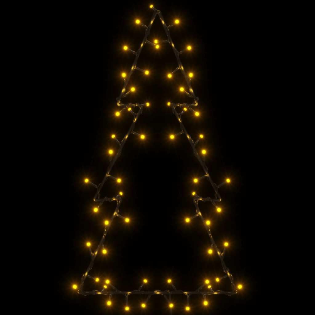 Éclairage de Noël - Silhouette d'arbre de Noël avec 80 LED - 8 effets lumineux - Port USB - Résistant aux intempéries IP44 - Idéal pour fenêtre, intérieur et extérieur