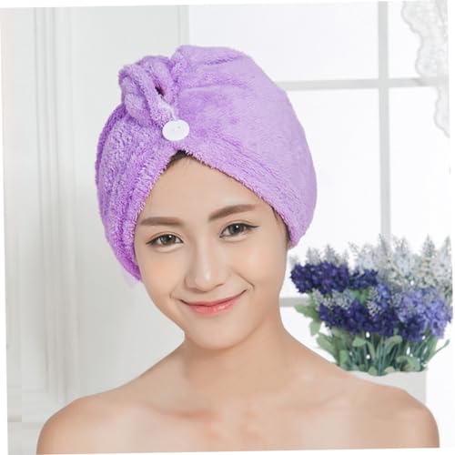 Balacoo Toalha De Cabelo Toalha De Secagem Rápida Para Cabelo Lã Coral Toalha Seca De Cabelo Toalha