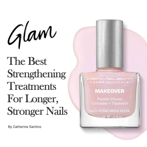 dermelect makeover ridge filler - award-winning nail treatment strengthens moisturizes conceals imperfections keratin amp peptide enriched for healthy smooth nails