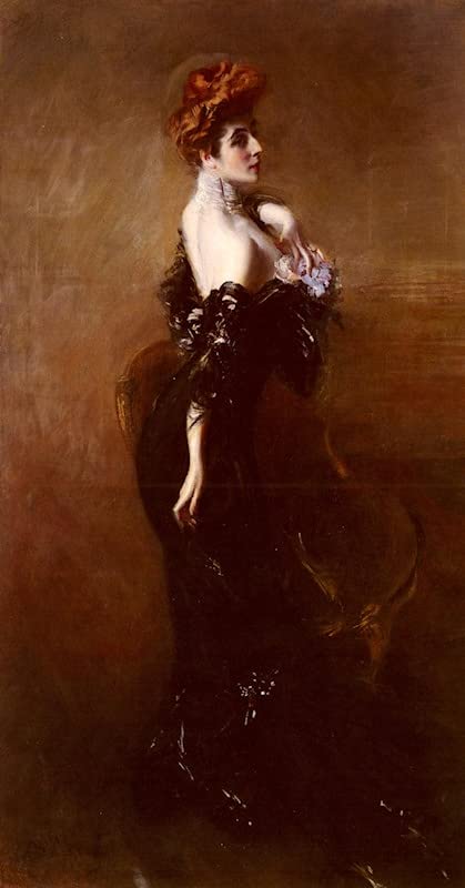 Affiche Madame Pages, peinture portrait d'art mural 60x90cm