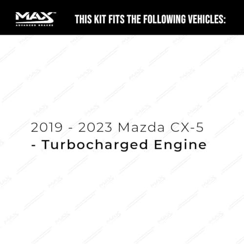 Image of MAX Advanced Brakes - Brake Kit For 2019-2023 Mazda CX-5 (Turbo Engine)| Carbon Ceramic Brake and Rotor Kit Front and Rear| Daily Driving Geomet Coated Brake Rotors
