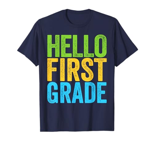 Hello First Grade T-Shirt Divertente 1st Grade Back To School Maglietta