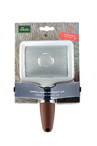 HUNTER SPA Kombibürste Zupfen und Kämmen, für Hunde, 21,0 x 12,0 cm, L