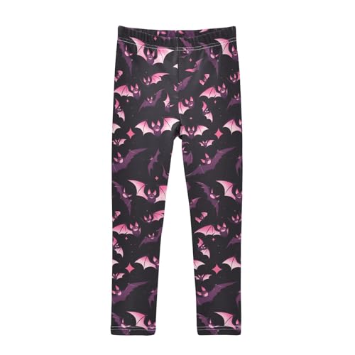 KLL Swarm Bats on Black Girls Basic Leggings Soft Full Length Leg Yoga Pants Gym
