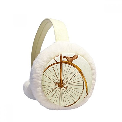 Orejeras de invierno de piel de imitación premium con diseño de bicicleta tradicional