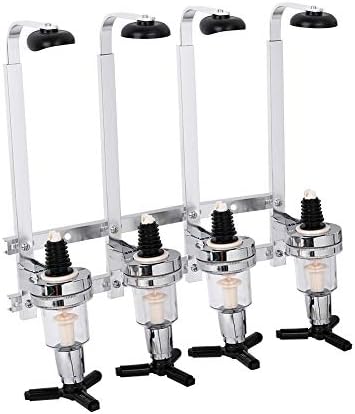 Miniatura 5 de Soporte giratorio de vino para 4 botellas, dispensador de vino giratorio de medición precisa, dispensador de licor giratorio para bar, para