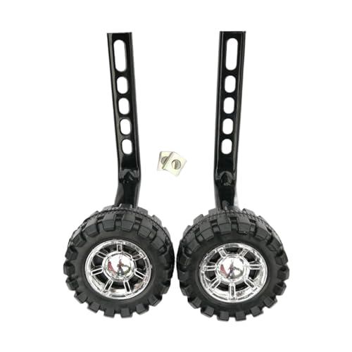 Lljsszr Juego de Ruedines de Entrenamiento para Bicicletas Infantiles, Fácil Instalación para Jóvenes Ciclistas, Soporte Negro