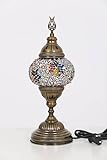 Kafthan - Turkish Handmade Mosaic Glass Table Lamp - Unique Custom Moroccan Lamp Shades - Decorative