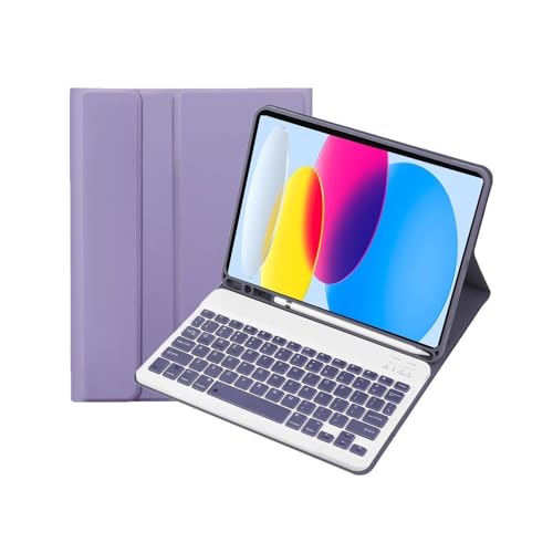Étui clavier iPad Pro 11 violet avec protection intégrale et touches amovibles