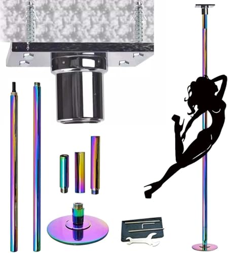 Tube d'extension pour barre de danse rotative et fixation de plafond fixe