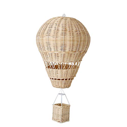 Montgolfière murale en rotin tressé à la main Bottam pour chambre d'enfant - Décoration murale pour chambre d'enfant Accessoires photo