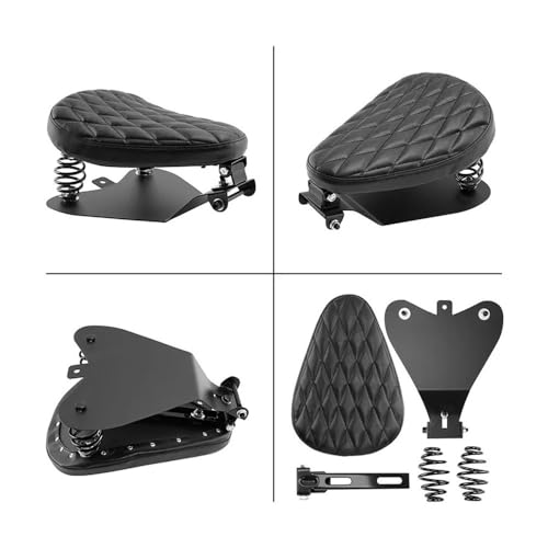 Asiento individual de moto con absorción de impactos para custom 2