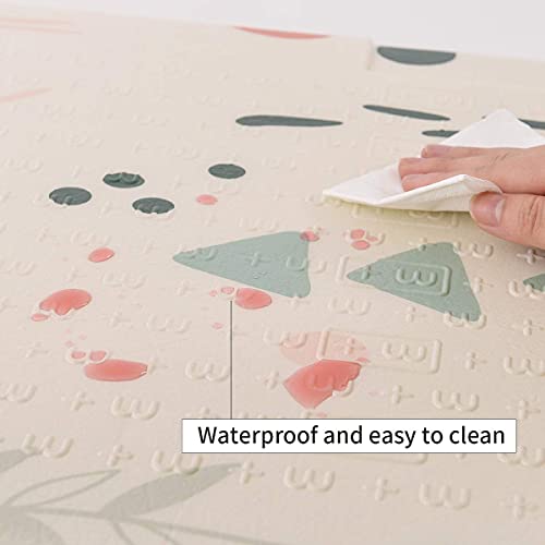 Mocosy XPE Opvouwbare speelmat baby kruipmat waterdichte draagbare gym vloermat voor kleine kinderen niet giftig (150x200x1cm, vos) - Afbeelding 7