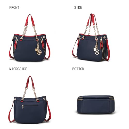 Bolso Tote para mujer con monedero de cuero vegano miniatura 5