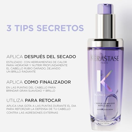 Blond Absolu Huile capillaire intense lumineuse rechargeable pour cheveux blonds 75 ml