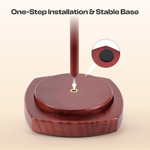 Image of Caydo Wooden Yarn Holder for Knitting and Crocheting, Easy Install and Operate Yarn Spinner Holder, Yarn Spinner with Yarn Storage, Perfect Crochet Gift for Craft Enthusiasts - Brown