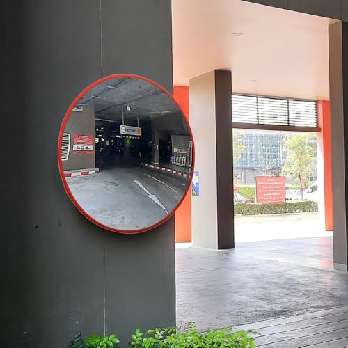 Miroir convexe 12 grand angle en PC avec support mural pour garage