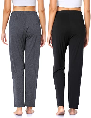 Asimoon Womens Yoga Pants Loose Comfy Casual Lounge Pants Soft Stretch Pull On Pants Wide Leg Athletic Pants With Pockets For Women #TOP2