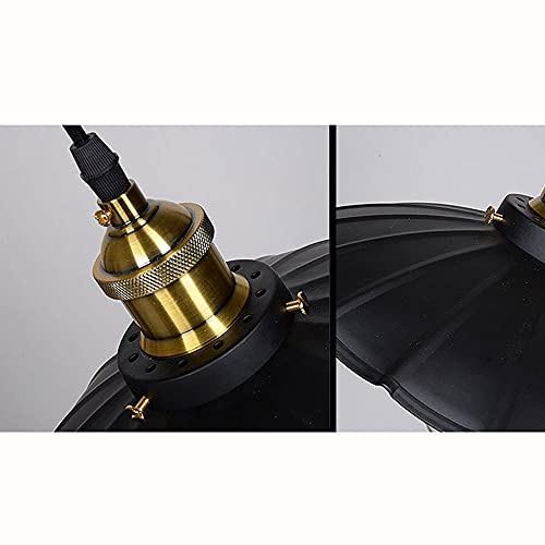 Lámpara de techo para techos bajos con araña estilo industrial retro compacta de 11.8 pulgadas 7