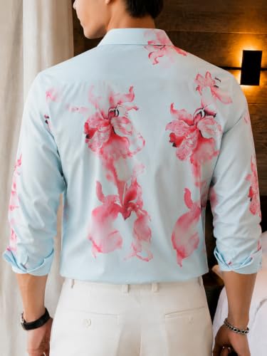 Image of Noble Monk Men's Full Sleeve Shirt | Casual Shirt for Men | Stylish Cotton Blend | Comfortable Everyday Wear | Button Down Clothing | Travel & Outdoor Apparel