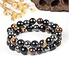 Black-Obsidian-Hematite-Triple-Protection-Bracelet-Tiger-Eye-Beads-Bracelets-for-Men-and-women10MM-Set-of-2 WFJ Black Obsidian Hematite Triple Protection Bracelet Tiger Eye Beads Bracelets for Men and women(10MM), Set of 2 black,gray 19cm