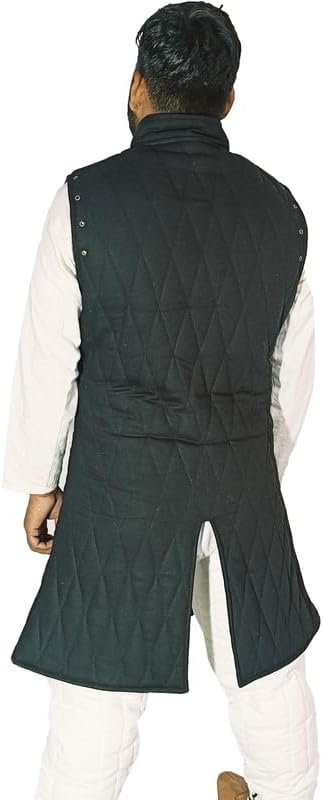 Miniatura 11 de THE MEDIEVALS Gambeson Abrigo acolchado grueso Aketon Chaqueta Armadura Tela de algodón