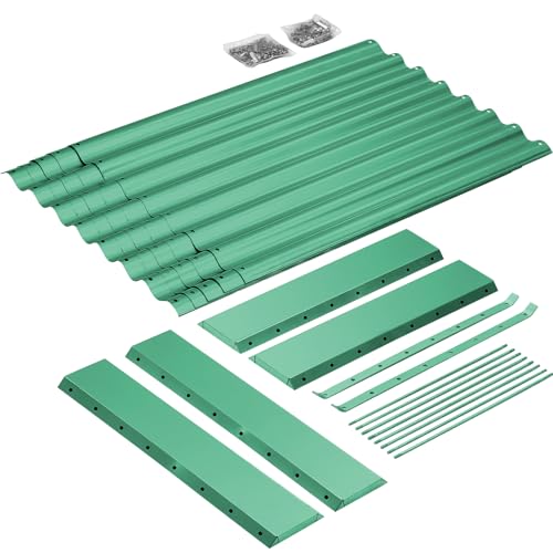 image for Land Guard 8×4×2 ft Galvanized Raised Garden Bed Kit, Galvanized Pla