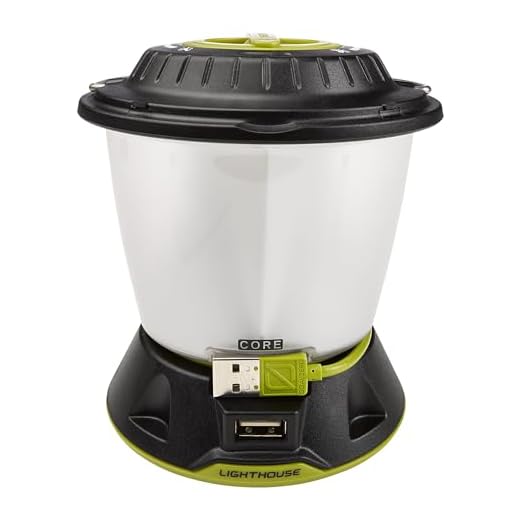 Goal Zero GROCA Goal Zero Unisex 32009 Lighthouse Core LED Camping-Laterne 430lm akkubetrieben 350g Schwarz, Gelb, Einheitsgröße