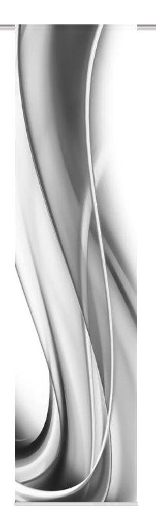 HOME FASHION Panel Blind Digital Print Decorative Fabric, Polyester, Grey, 0.2 x 60 x 245 cm