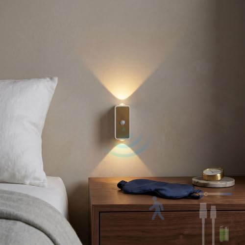 LED apliques de pared interior regulable con sensor de movimiento recargable de 2700K a 6500K