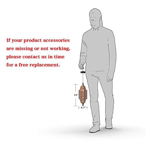 Twinkya Hanging Solar Lights Outdoor Garden Decorative Solar Lantern Waterproof Metal Moroccan Outdoor Decorations For Patio Pathway Yard Porch Backyard Garden Decor (Gold, 1 Pack) #TOP2