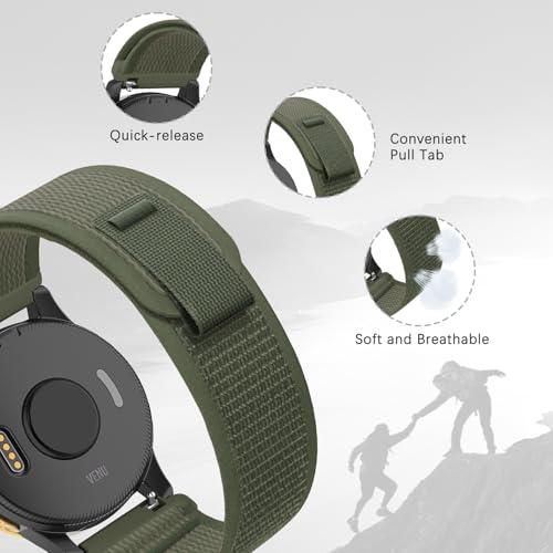 Correa de reloj compatible Garmin Venu 22mm nylon ajustable miniatura 2