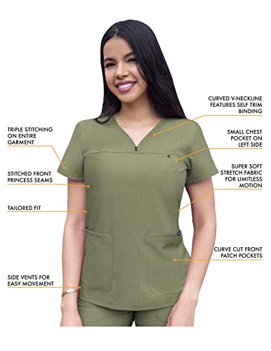 Adar Pro – Conjunto de uniforme de treino feminino com decote em V e calça de jogging para ioga, Hea
