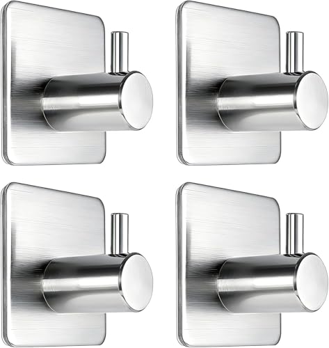 Fotosnow Adhesive Towel Hooks 15lbs Heavy Duty Wall Hooks Waterproof
