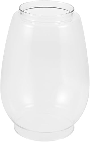 Cabilock Pantalla de cristal vintage de repuesto para linternas de queroseno, globo de huracán transparente para lámparas de aceite al aire libre,