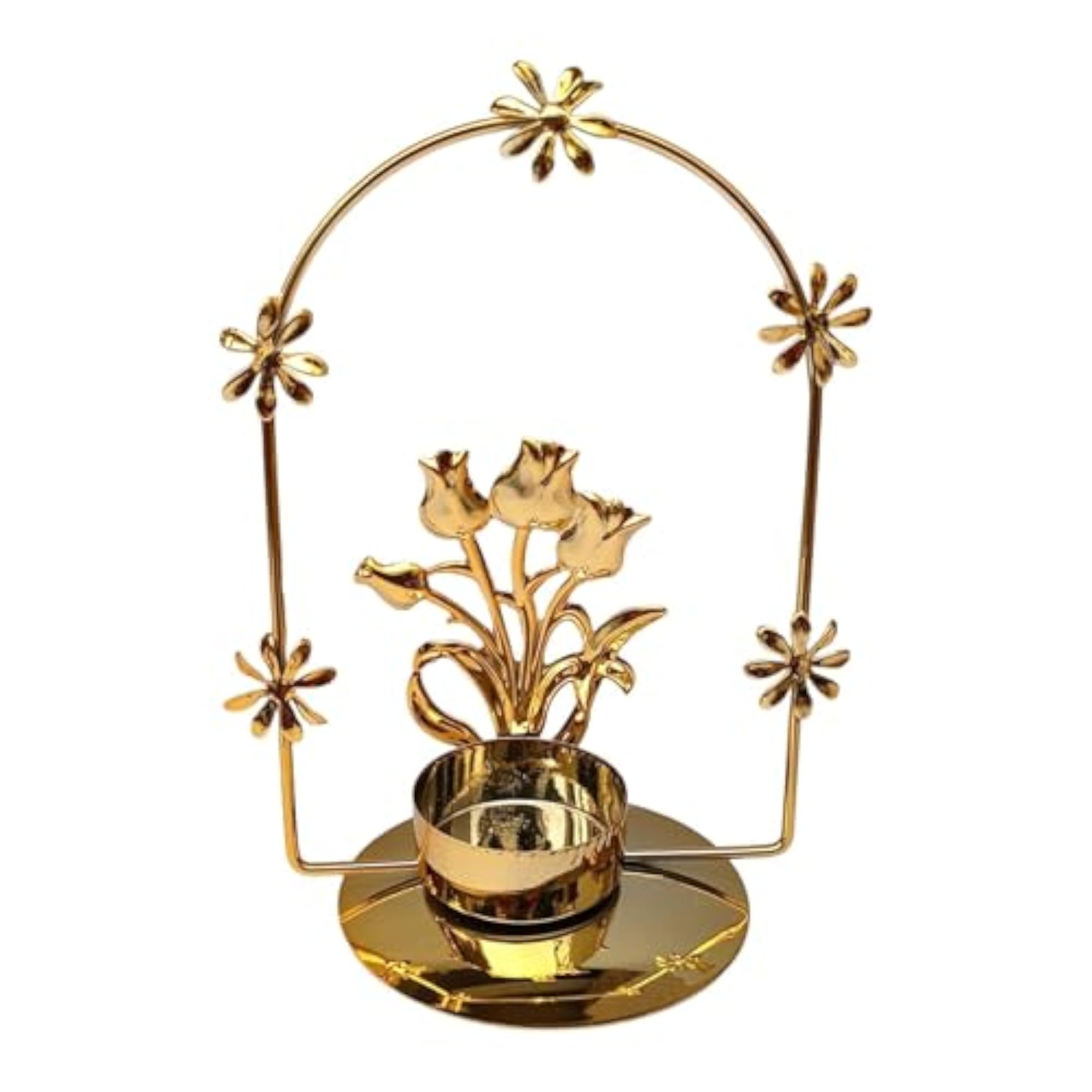 Single Head Metal Candlestick for Dining Room