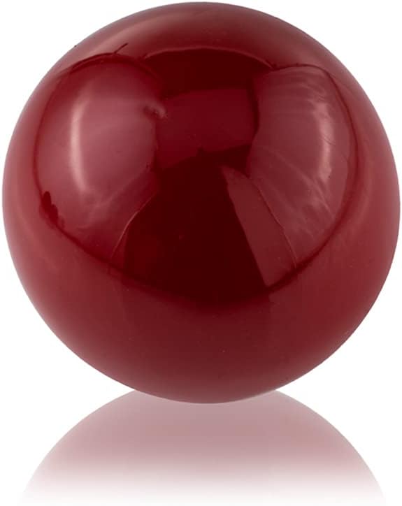 Modern Day Accents 4390T Bola Poppy Red Sphere, Aluminum, Filler, Orbs Decorative Balls, Tabletop Modern Decor, Decorative Balls for Centerpiece Bowls, Home Office, Decor, 3-inch Set of 2 Balls