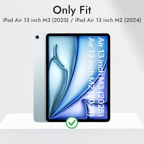 Image of TechTrendz for iPad Air 13 inch Cover M3 /M2 (2025 /2024), iPad Pro 12.9 Inch (6th /5th /4th Gen) Case with Pencil Holder, Smart Cover with Protective Trifold Stand, Auto Wake /Sleep - Green