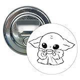 Producto de máxima calidad ABRIDOR REDONDO DISNEY BABY YODA CON TAZA DE CAFE STAR WARS