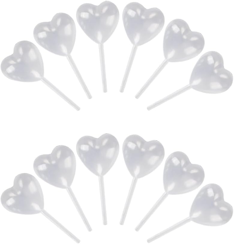 100 Pcs 4 ml Clear Heart Shape Liquid Pipettes Plastic Squeeze Transfer Pipettes Cupcake Pipettes Dropper Food Liquid Dropper Injector
