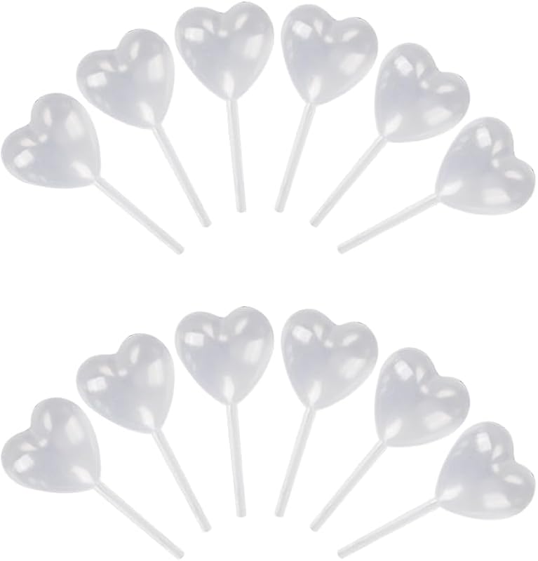 100 Pcs 4 ml Clear Heart Shape Liquid Pipettes Plastic Squeeze Transfer Pipettes Cupcake Pipettes Dropper Food Liquid Dropper Injector