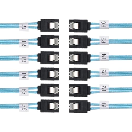 Set de 6 cables SATA 7 pines 0.5 m S/A/S 6Gbps miniatura 5